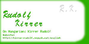 rudolf kirrer business card